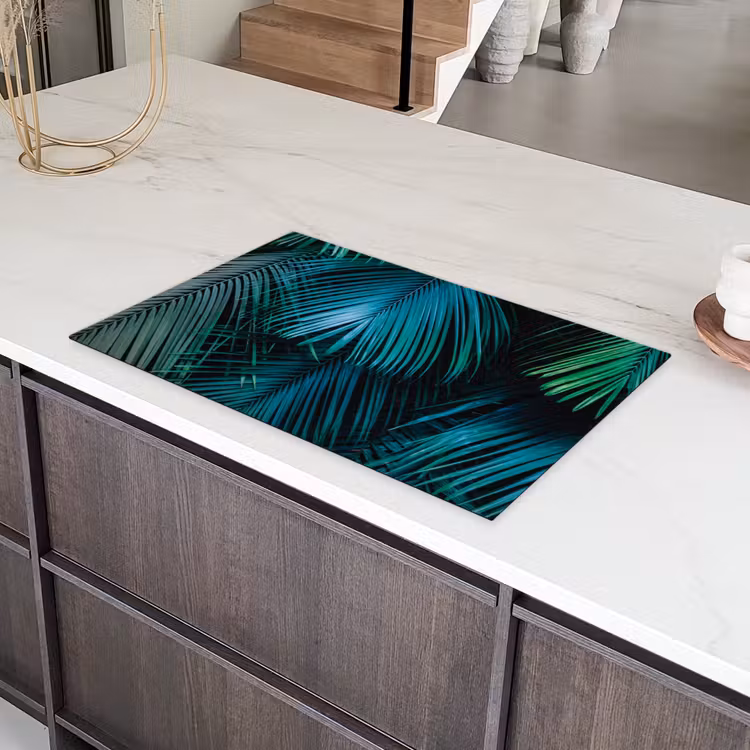 Bladeren - Tropisch - Jungle -  Natuur Inductie beschermer vinyl 3mm klein -sfeer8