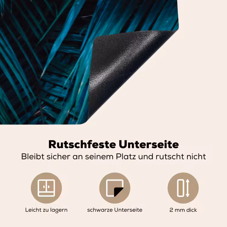 Bladeren - Tropisch - Jungle -  Natuur Inductie beschermer vinyl 3mm klein -tsfeer4_DE