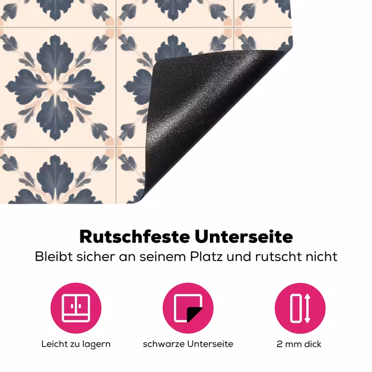 Bladvorm - Klassiek - Kleurrijk Inductie beschermer vinyl 3mm klein 276 -zzzzzzz-lf-onderkant