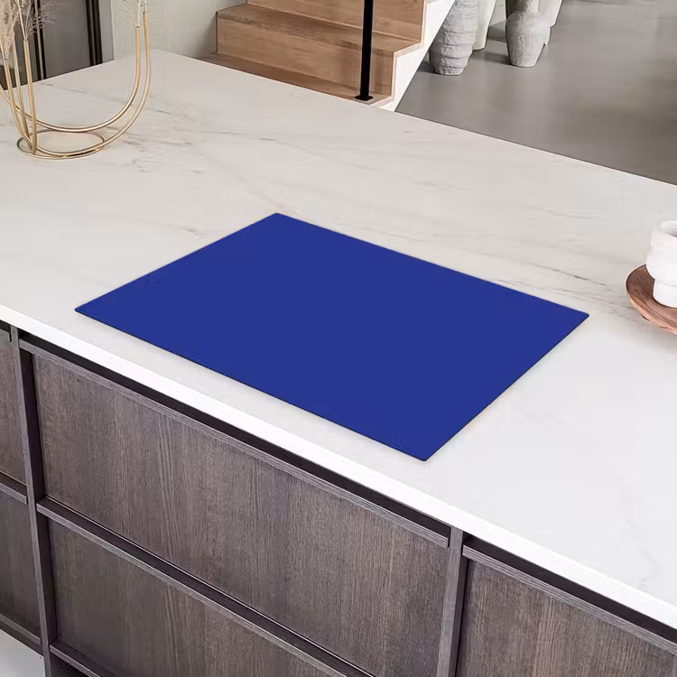Blauw - Effen kleur - Donkerblauw Inductie beschermer vinyl 3mm klein 276 -sfeer8