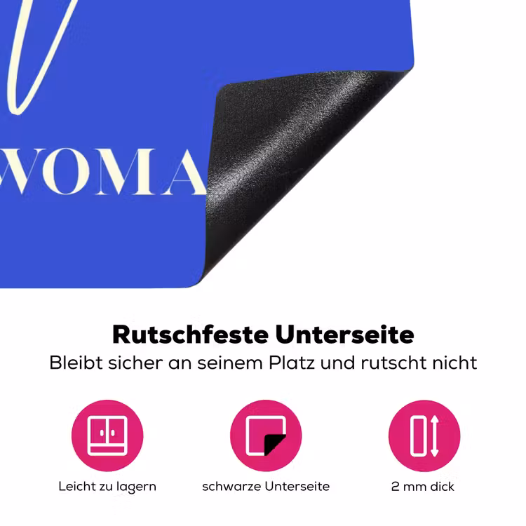 Blauw - I am that woman - Sierlijk - Minimalistisch Inductie beschermer vinyl 3mm klein -zzzzzzz-lf-onderkant