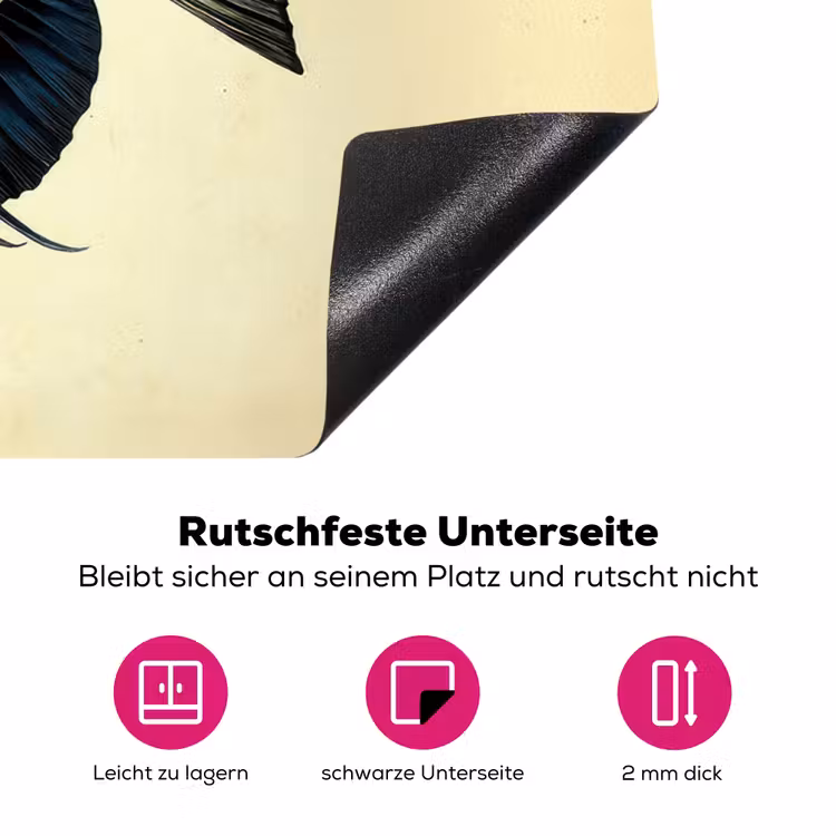Blauw - Kieuwen - Vis - Illustratie Inductie beschermer vinyl 3mm klein -zzzzzzz-lf-onderkant