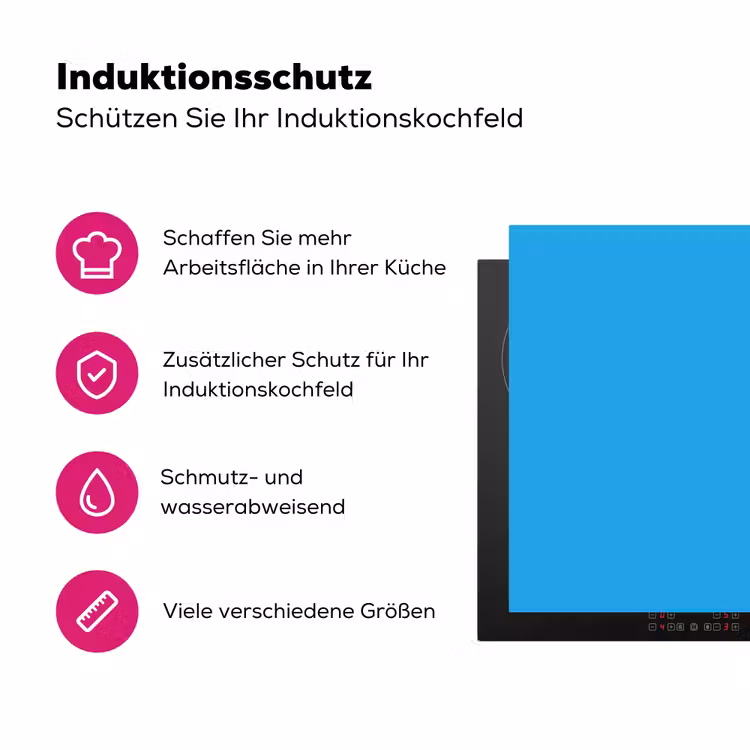 Blauw - Licht - Kleuren Inductie beschermer vinyl 3mm klein 276 -zzzzzzz-lf-ups