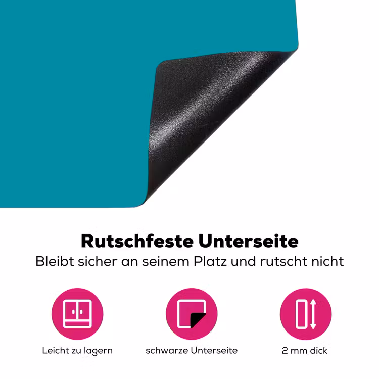 Blauw - Effen kleur Inductie beschermer vinyl 3mm klein 276 -zzzzzzz-lf-onderkant