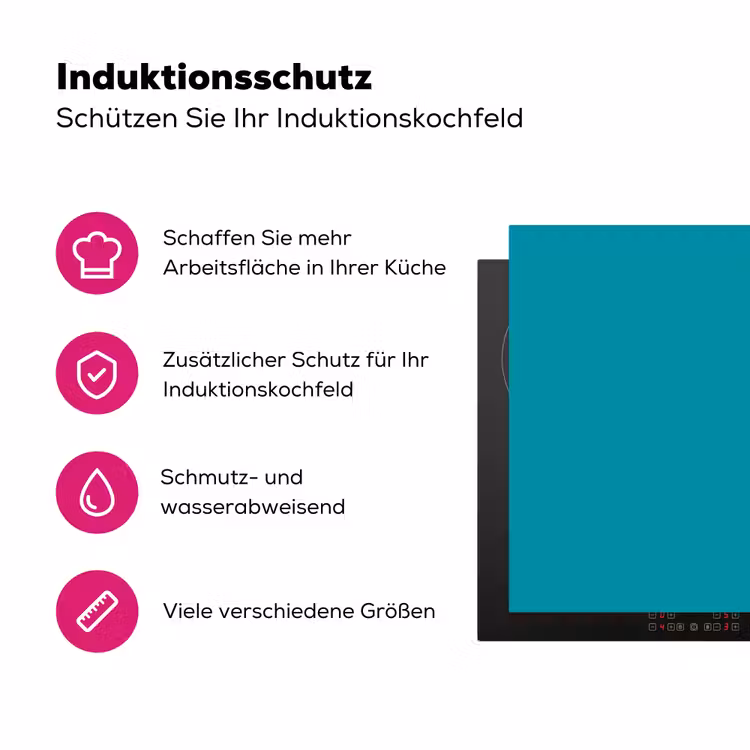 Blauw - Effen kleur Inductie beschermer vinyl 3mm klein 276 -zzzzzzz-lf-ups