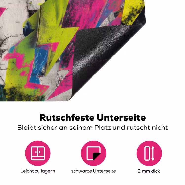 Bliksemschichten - Patroon - Marmer - Kleuren Inductie beschermer vinyl 3mm klein -zzzzzzz-lf-onderkant