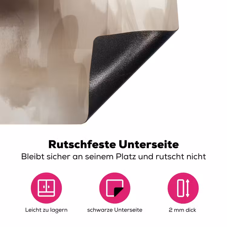 Bloem - Beige - Verf - Schaduw Inductie beschermer vinyl 3mm klein -zzzzzzz-lf-onderkant