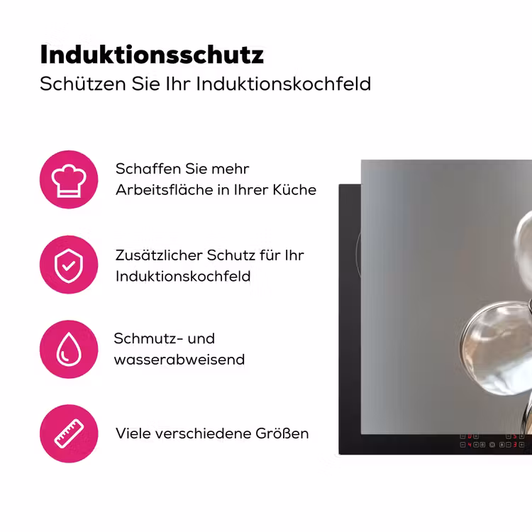 Bloem - Glazen - Doorzichtig Inductie beschermer vinyl 3mm klein -zzzzzzz-lf-ups