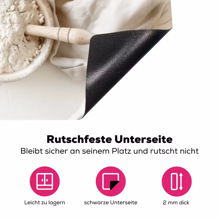 Bloem - Hout - Tarwe Inductie beschermer vinyl 3mm klein -zzzzzzz-lf-onderkant