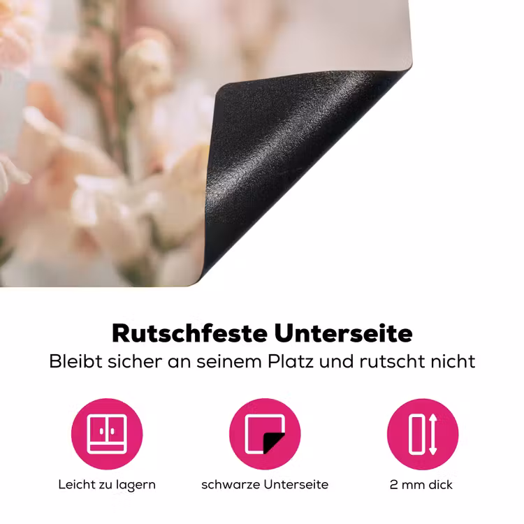 Bloem - Leeuwenbek - Roze - Stengel Inductie beschermer vinyl 3mm klein -zzzzzzz-lf-onderkant