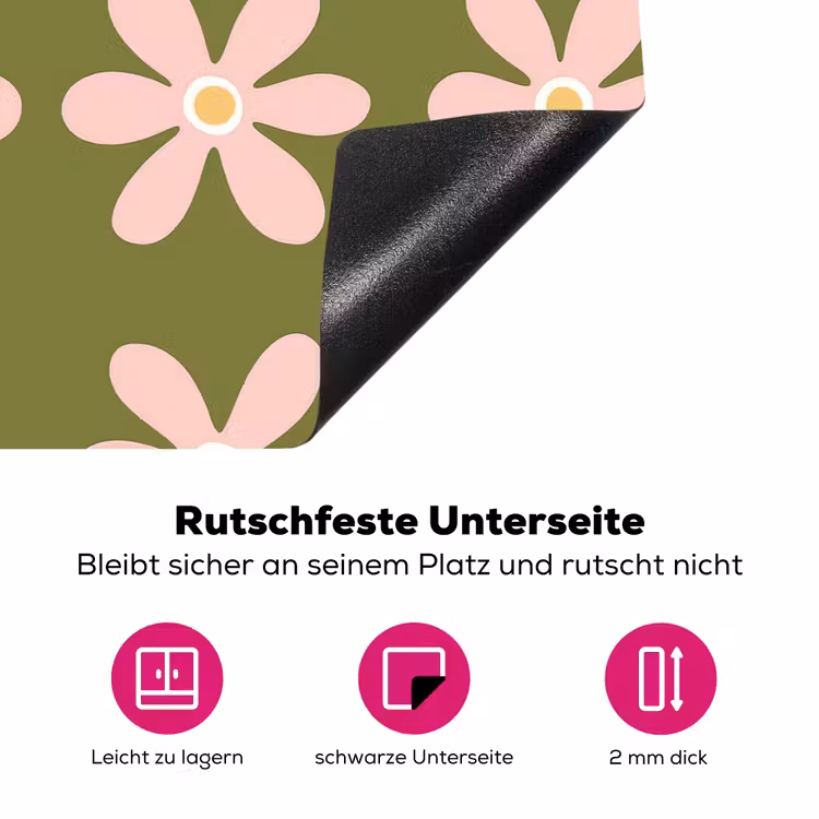 Bloem - Modern - Groen Inductie beschermer vinyl 3mm klein 276 -zzzzzzz-lf-onderkant