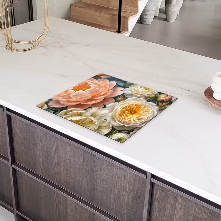 Bloemen - Boeket - Natuur - Klassiek - Kleurrijk Inductie beschermer vinyl 3mm middel -sfeer8