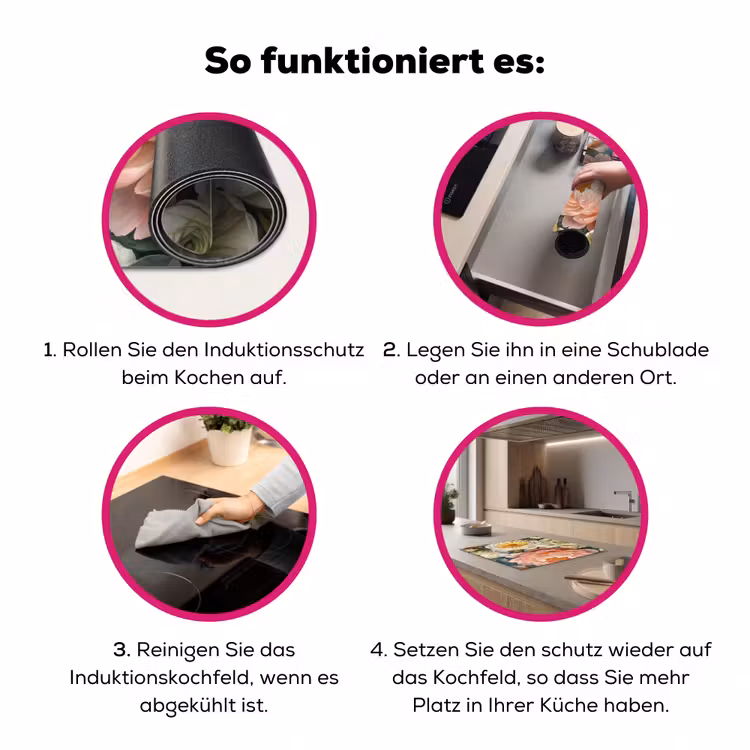 Bloemen - Boeket - Natuur - Klassiek - Kleurrijk Inductie beschermer vinyl 3mm middel -zzzzzzz-lf-werking