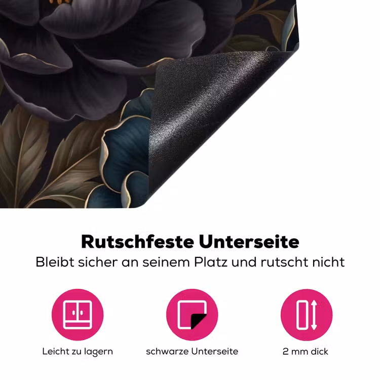 Bloemen - Boeket - Natuur - Klassiek - Weelderig Inductie beschermer vinyl 3mm klein -zzzzzzz-lf-onderkant
