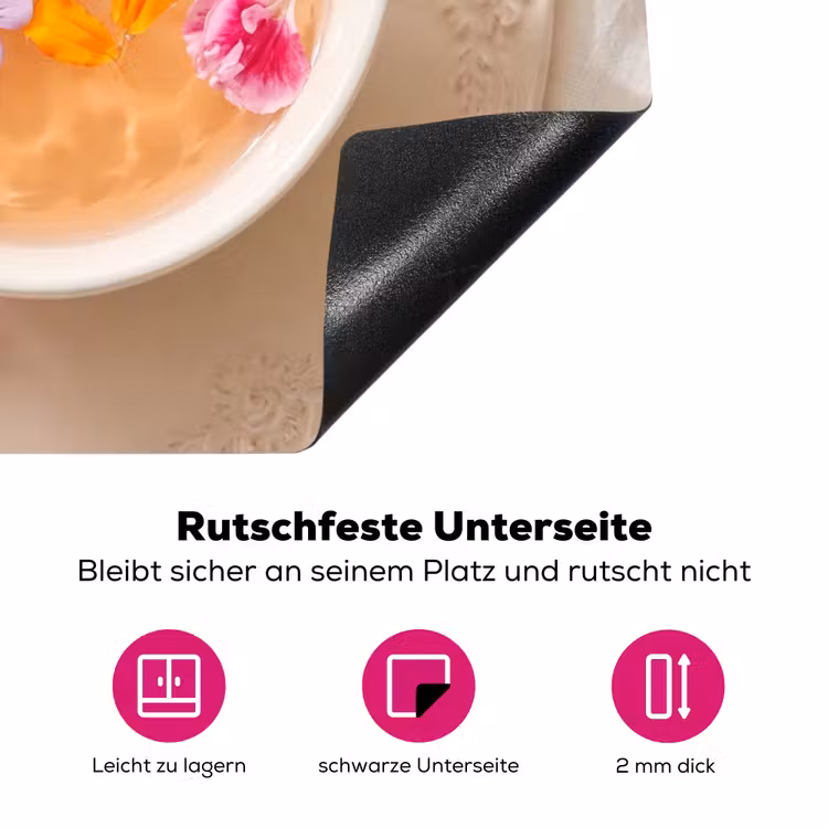 Bloemen - Kop - Natuur - Kleurrijk - Zomer Inductie beschermer vinyl 3mm middel -zzzzzzz-lf-onderkant