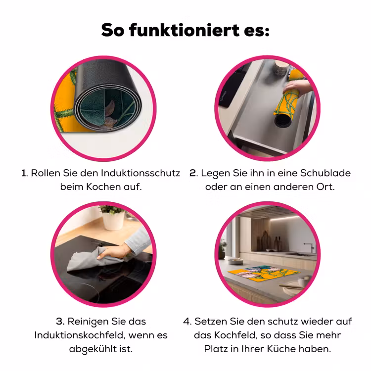 Herdabdeckplatte - Blumen – Botanik – Gelb - Bloemen - Botanisch - Geel Inductie beschermer vinyl 3mm middel