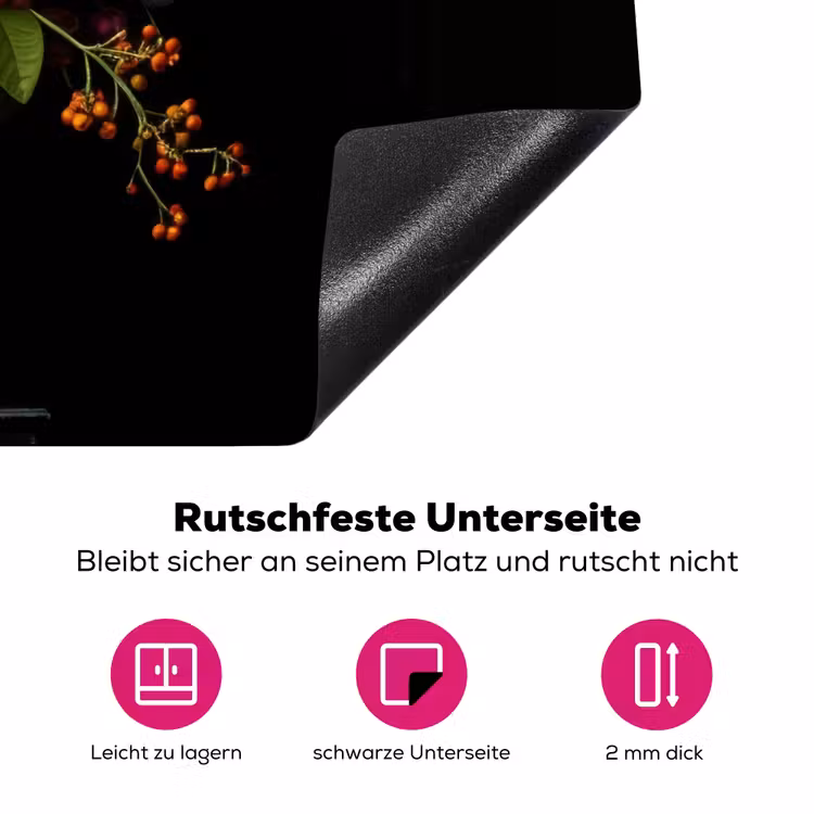 Bloemen - Vrolijk - Vaas Inductie beschermer vinyl 3mm klein -zzzzzzz-lf-onderkant