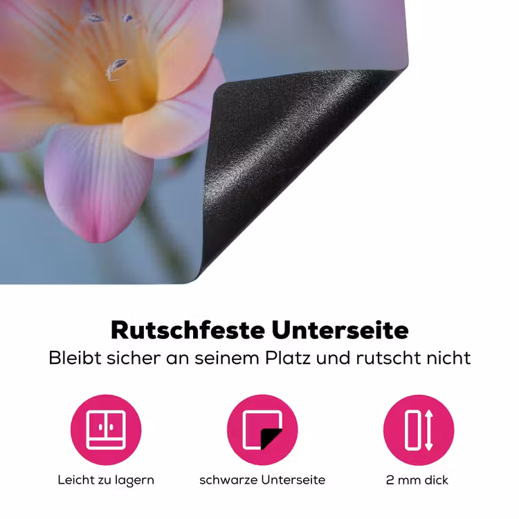 Bloemen - Paars - Overloop - Meeldraden Inductie beschermer vinyl 3mm klein -zzzzzzz-lf-onderkant