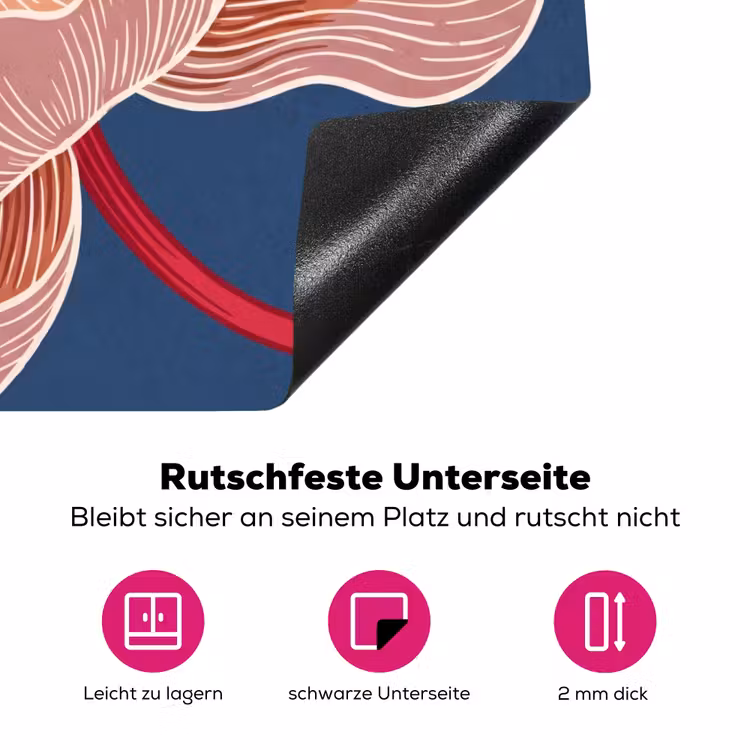 Herdabdeckplatte - Blumen – Modern – Abstrakt - Bloemen - Modern - Abstract Inductie beschermer vinyl 3mm middel