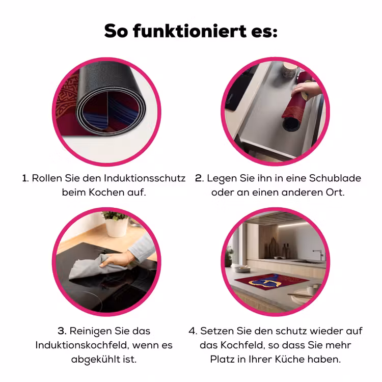 Herdabdeckplatte - Blumen – Modern – Lila - Bloemen - Modern - Paars Inductie beschermer vinyl 3mm middel
