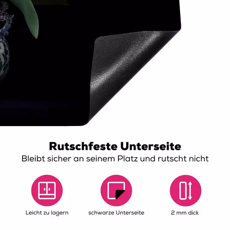 Bloemen - Roze - Tulpen - Vaas Inductie beschermer vinyl 3mm klein -zzzzzzz-lf-onderkant