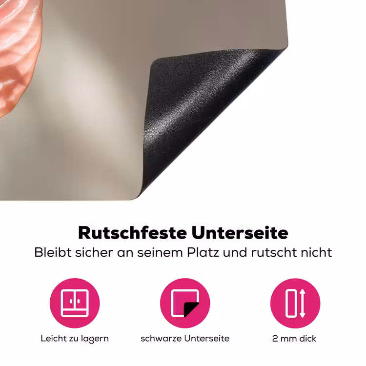 Bloemen - Stelen - Roze - Schaduw Inductie beschermer vinyl 3mm klein -zzzzzzz-lf-onderkant