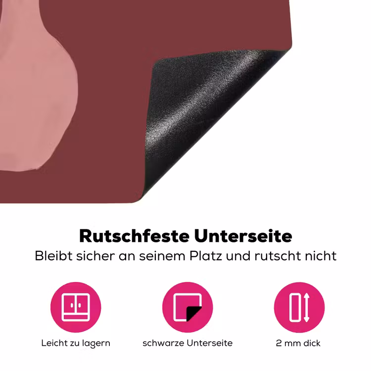 Bloemen - Vaas - Abstract - Modern - Aardetinten Inductie beschermer vinyl 3mm middel -zzzzzzz-lf-onderkant