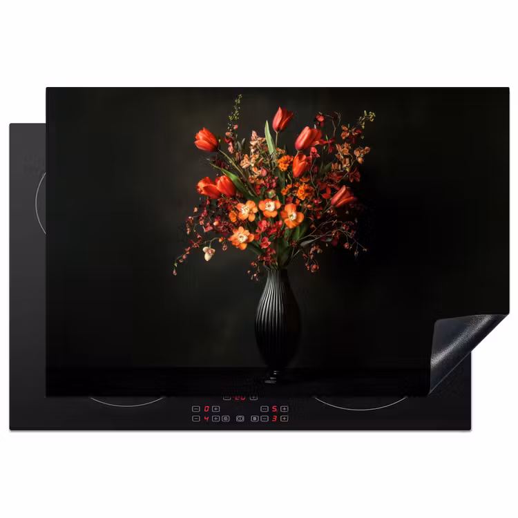 Bloemen - Takken - Boeket Inductie beschermer vinyl 3mm klein -3d