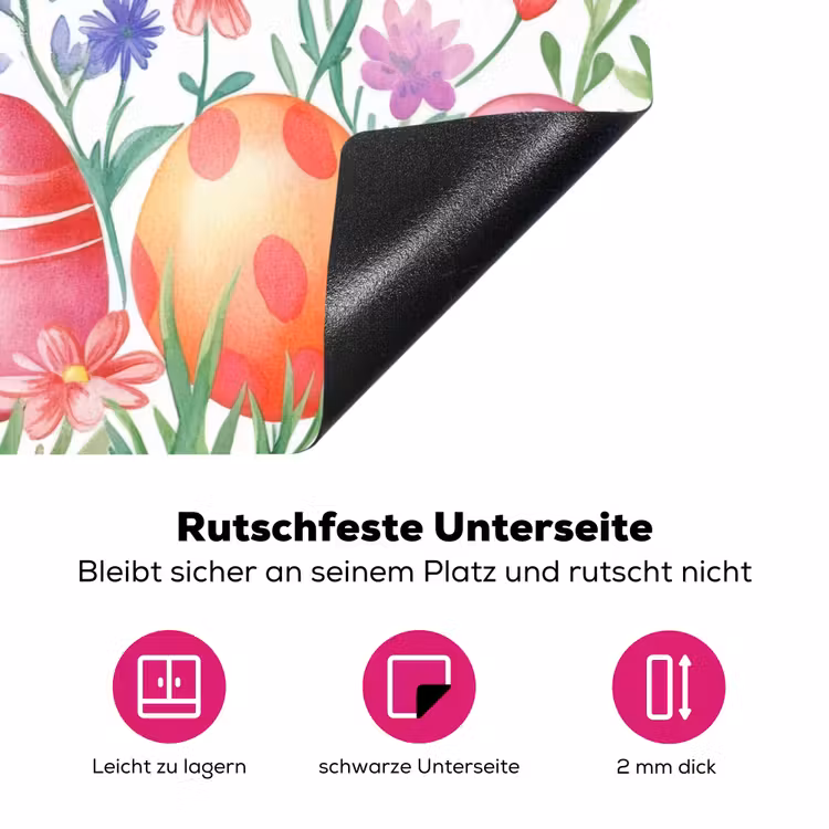 Bloementuin - Kleurrijk - Eieren Inductie beschermer vinyl 3mm klein -zzzzzzz-lf-onderkant