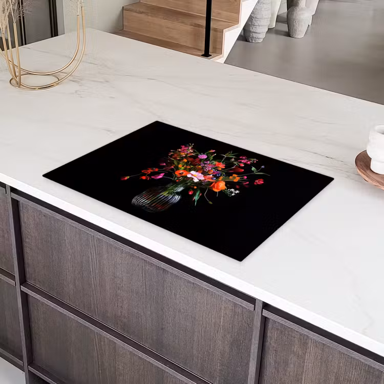 Boeket - Veldbloemen - Vaas Inductie beschermer vinyl 3mm klein -sfeer8