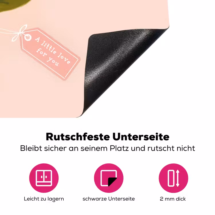 Boeket - Strikje - Kaartje - Quote Inductie beschermer vinyl 3mm klein -zzzzzzz-lf-onderkant