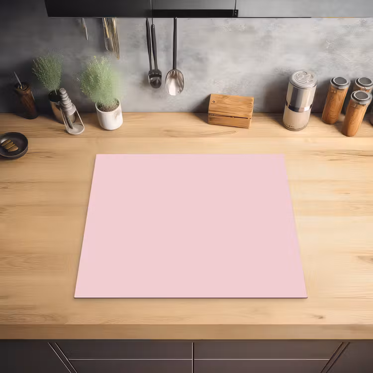 Blush - Pink - Roze Inductie beschermer vinyl 3mm middel 274 -sfeer5