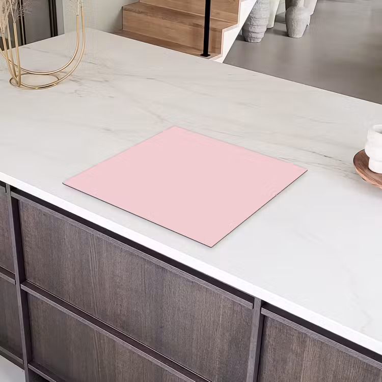 Blush - Pink - Roze Inductie beschermer vinyl 3mm middel 274 -sfeer8