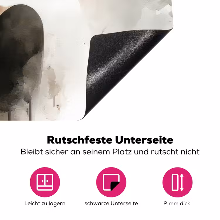 Bloesem - Portret - Gezicht Inductie beschermer vinyl 3mm klein -zzzzzzz-lf-onderkant