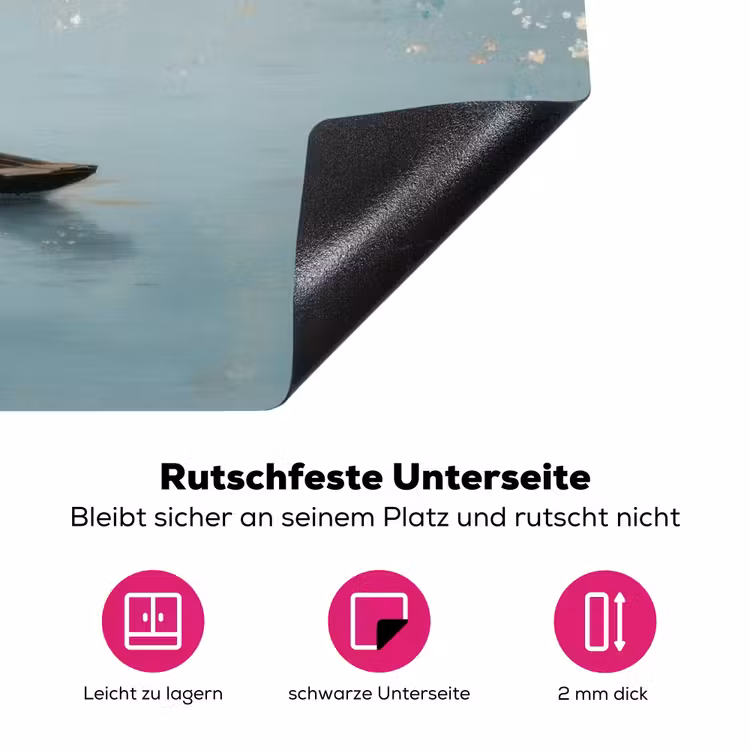Bloesems - Minimalistisch - Wateroppervlak - Boot Inductie beschermer vinyl 3mm klein -zzzzzzz-lf-onderkant