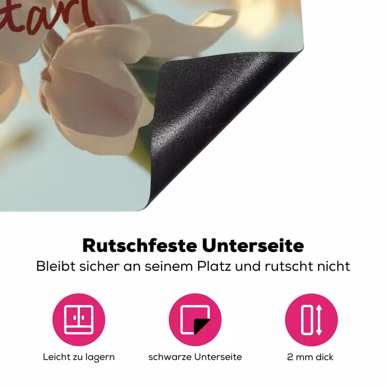 Bloesems - Zonlicht - Quote - Wit Inductie beschermer vinyl 3mm klein -zzzzzzz-lf-onderkant