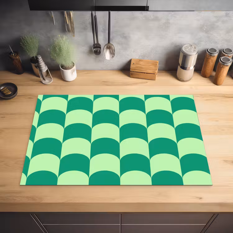 Bogen - Groen - Gestapeld Inductie beschermer vinyl 3mm klein 276 -sfeer5