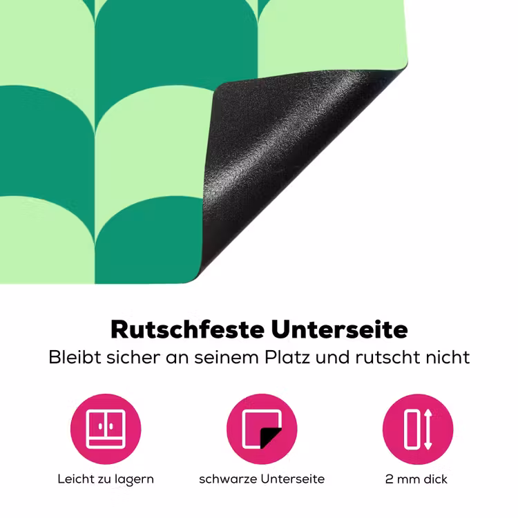 Bogen - Groen - Gestapeld Inductie beschermer vinyl 3mm klein 276 -zzzzzzz-lf-onderkant