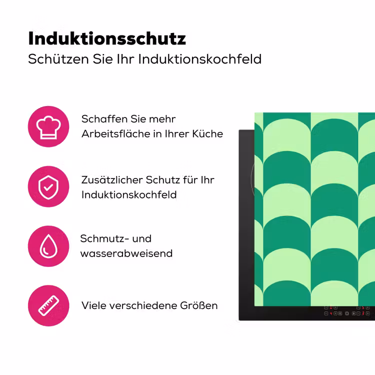 Bogen - Groen - Gestapeld Inductie beschermer vinyl 3mm klein 276 -zzzzzzz-lf-ups