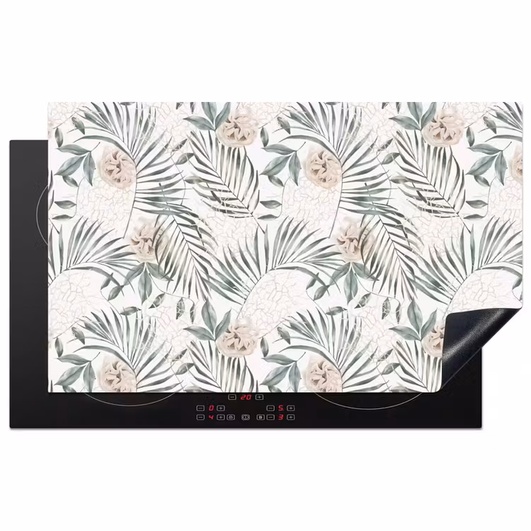 Bohemian - Bladeren - Bloemen - Tropisch Inductie beschermer vinyl 3mm klein -3d