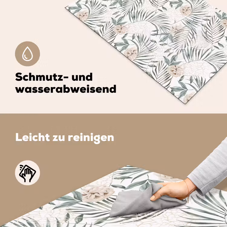 Bohemian - Bladeren - Bloemen - Tropisch Inductie beschermer vinyl 3mm klein -tsfeer6_DE