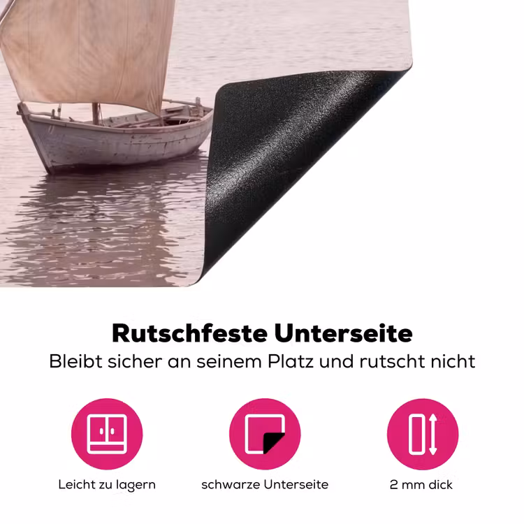 Boot - Zeil - Water - Tropisch - Natuur Inductie beschermer vinyl 3mm middel -zzzzzzz-lf-onderkant