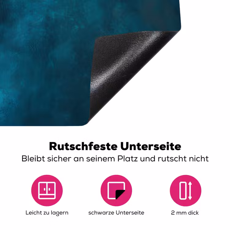 Bootje - Water - Blauw Inductie beschermer vinyl 3mm klein -zzzzzzz-lf-onderkant