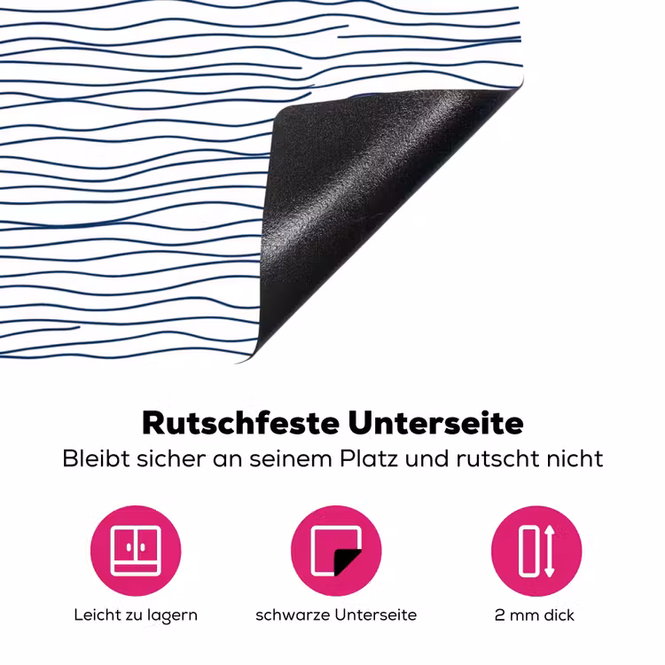 Boot - Water - Rood - Illustratie - Minimalistisch Inductie beschermer vinyl 3mm klein -zzzzzzz-lf-onderkant
