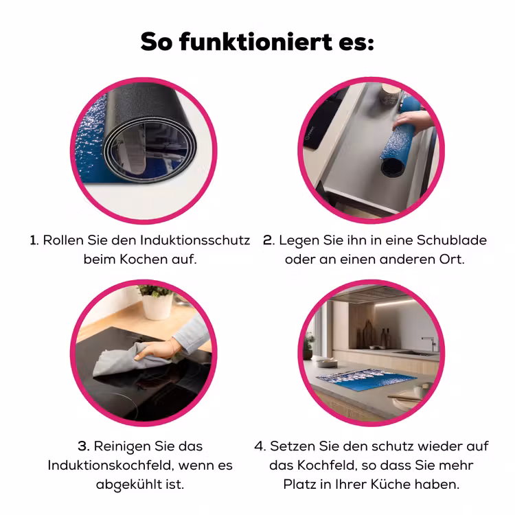 Boot - Jachthaven - Water - Zomer - Blauw Inductie beschermer vinyl 3mm middel -zzzzzzz-lf-werking