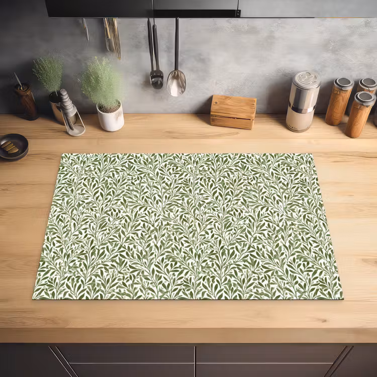Botanisch - Takken - Groen Inductie beschermer vinyl 3mm klein 276 -sfeer5