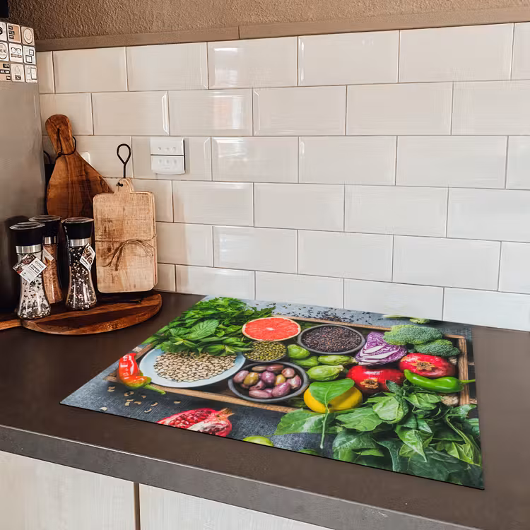 Kist - Fruit - Gezond Inductie beschermer vinyl 3mm groot -sfeer3