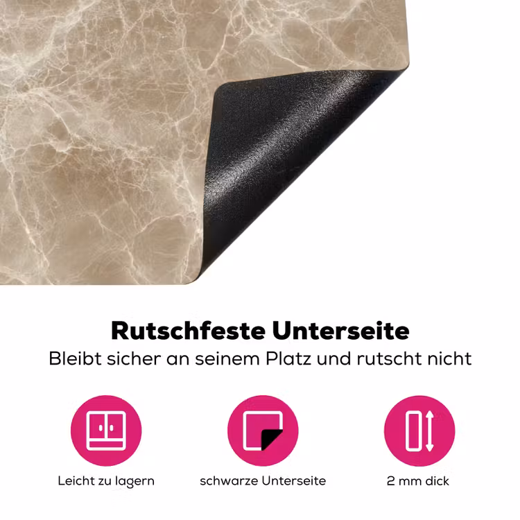 Bruin - Kristaladers - Marmer Inductie beschermer vinyl 3mm klein 276 -zzzzzzz-lf-onderkant