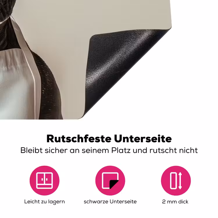 Bril - Hond - Kok Inductie beschermer vinyl 3mm klein -zzzzzzz-lf-onderkant