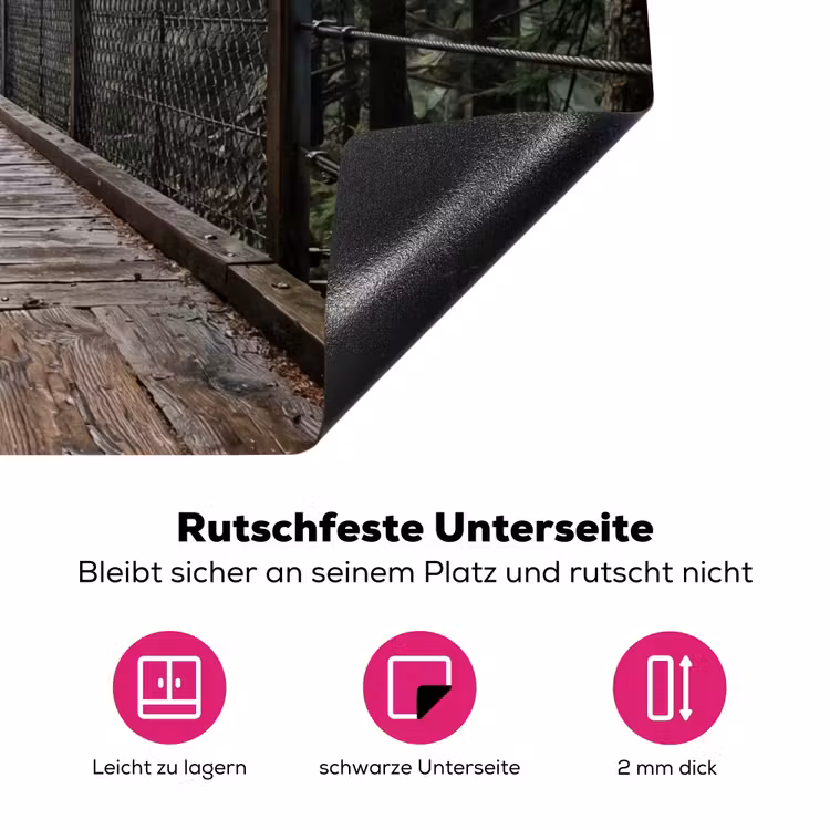 Brug - Bos - Mist - Natuur Inductie beschermer vinyl 3mm klein -zzzzzzz-lf-onderkant